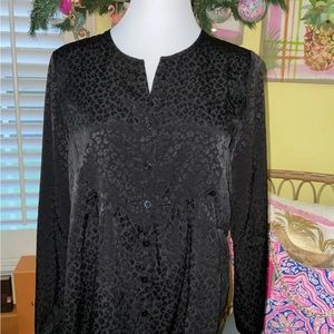 Lilly Pulitzer NWT Hensley Leopard Jacquard Top Onyx $128 Size XXS
